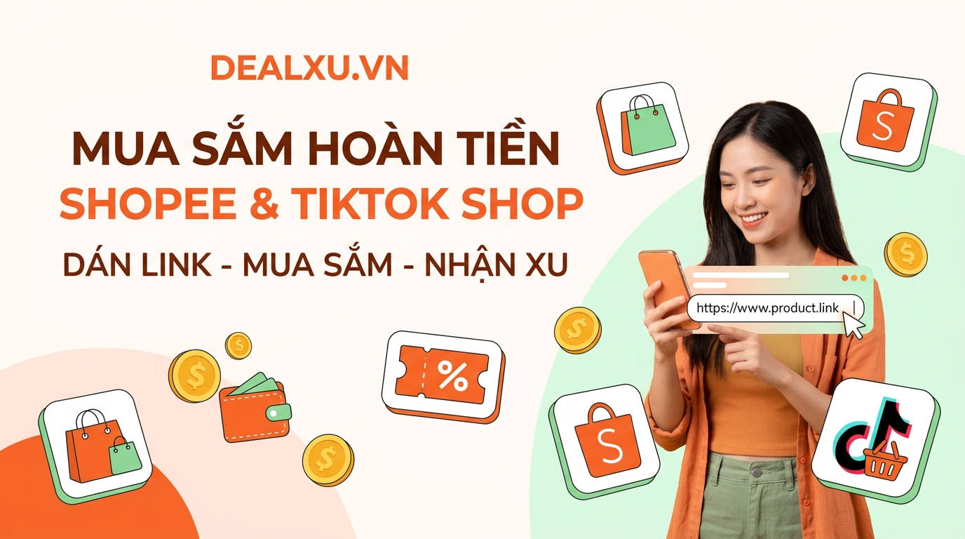 DealXu là gì? Hướng dẫn mua Shopee & TikTok Shop có hoàn tiền từ A-Z
